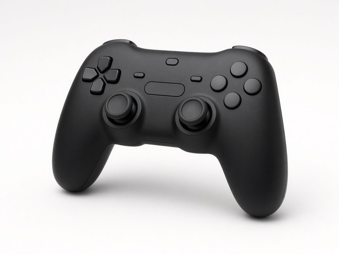 Manette de jeu sans fil noire, vue produit