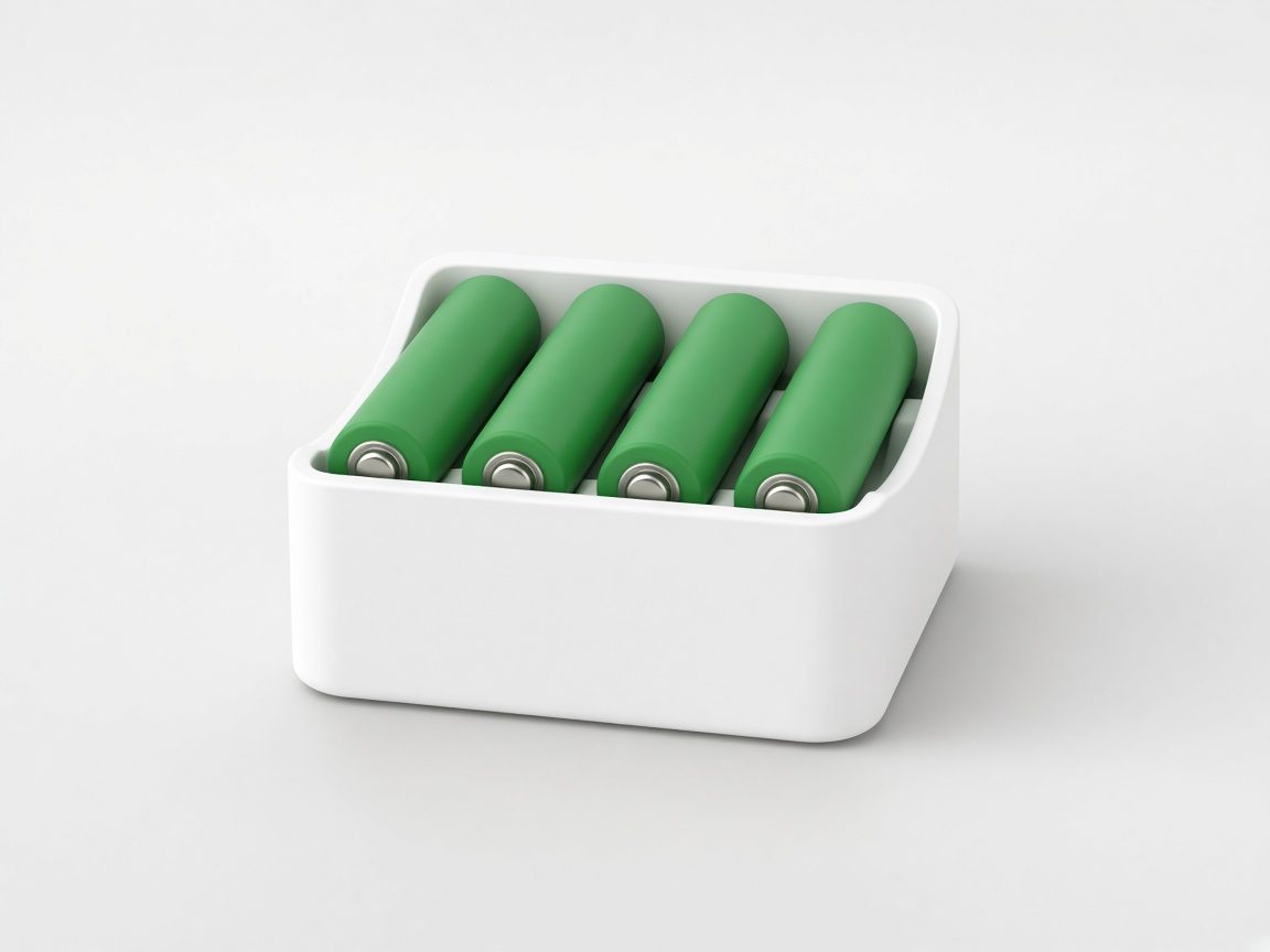 Piles rechargeables dans leur chargeur