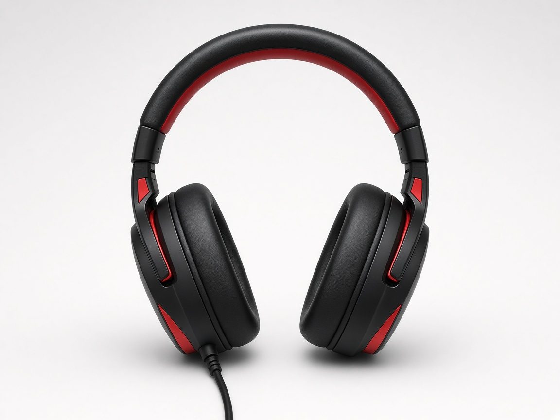 Casque gaming filaire noir et rouge