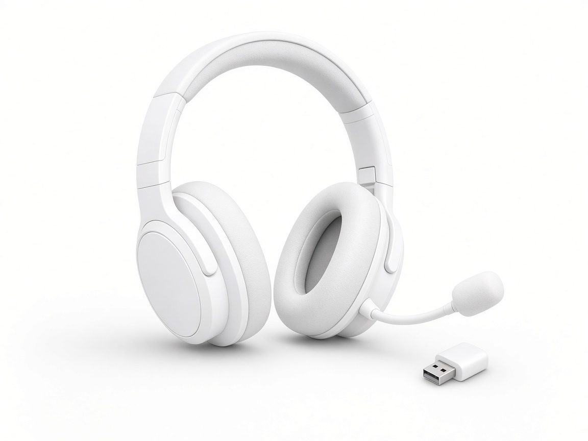 Casque gaming sans fil blanc