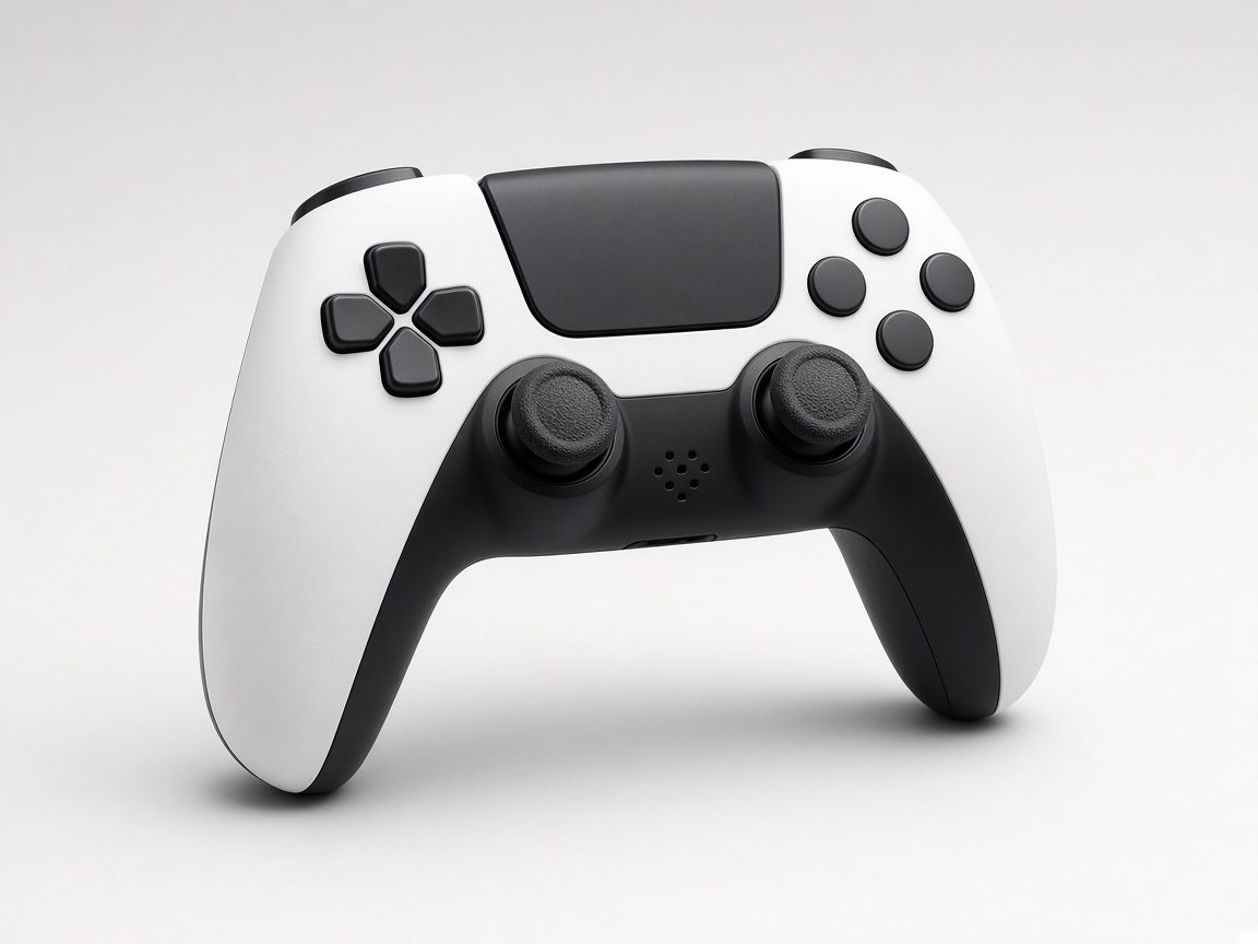 Manette sans fil blanche et noire
