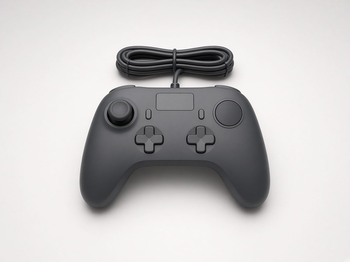 Manette filaire avec câble enroulé